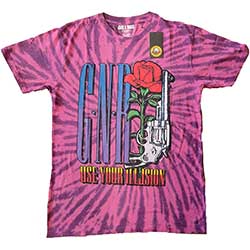 Guns N' Roses Unisex T-Shirt: UYI Pistol (Dip-Dye)