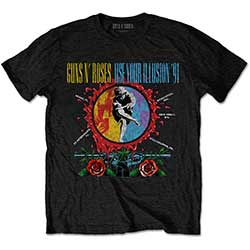 Guns N' Roses Unisex T-Shirt: Use Your Illusion Circle Splat
