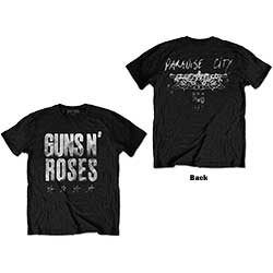 Guns N' Roses Unisex T-Shirt: Paradise City Stars (Back Print)