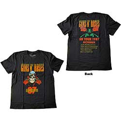 Guns N' Roses Unisex T-Shirt: UK Tour '87 (Back Print)
