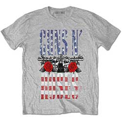 Guns N' Roses Unisex T-Shirt: US Flag in Logo
