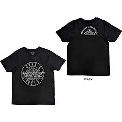 Guns N' Roses Unisex T-Shirt: Classic Bullet Mono (Back Print)