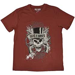 Guns N' Roses Unisex T-Shirt: Faded Skull