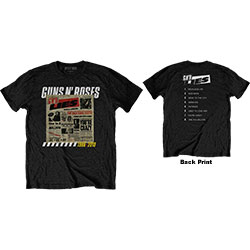 Guns N' Roses Unisex T-Shirt: Lies Track List (Back Print)