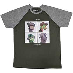 Gorillaz Unisex Raglan T-Shirt: Demon Days