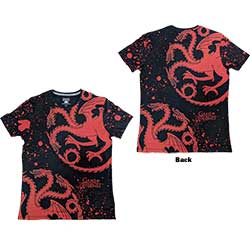 Game of Thrones Unisex T-Shirt: House Targaryen Dragon (All Over Print)
