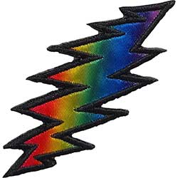 Grateful Dead Standard Patch: Lightning Rainbow