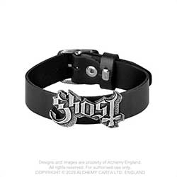 Ghost Leather Wrist Strap: Logo