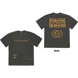 Imagine Dragons Unisex T-Shirt: Cutthroat Symbols (Back Print)