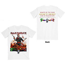 Iron Maiden Unisex T-Shirt: Legacy of the Beast Live In Mexico City (Back Print)