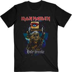 Iron Maiden Unisex T-Shirt: Holy Smoke Space Triangle