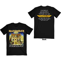Iron Maiden Unisex T-Shirt: Powerslave World Slavery Tour (Back Print)