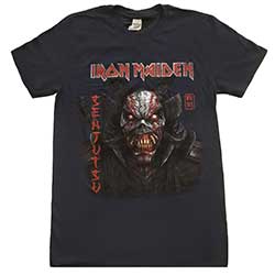 Iron Maiden Unisex T-Shirt: Senjutsu Back Cover Vertical Logo