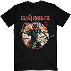 Iron Maiden Unisex T-Shirt: Senjutsu Eddie Warrior Circle