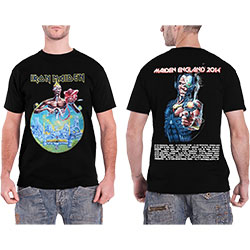 Iron Maiden Unisex T-Shirt: England 2014 Tour (Back Print)
