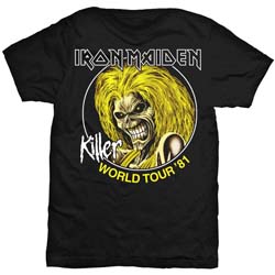 Iron Maiden Unisex T-Shirt: Killer World Tour 81