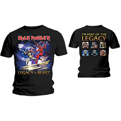Iron Maiden Unisex T-Shirt: Legacy Beast Fight (Back Print)