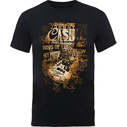 Johnny Cash Unisex T-Shirt: Guitar Song Titles