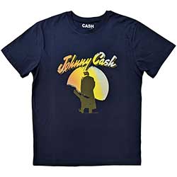 Johnny Cash Unisex T-Shirt: Walking Guitar