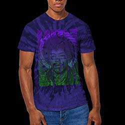 Jimi Hendrix Unisex T-Shirt: Swirly Text (Dip-Dye)