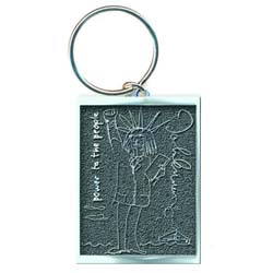 John Lennon Keychain: Power to the People (Die-cast Relief)