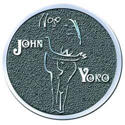 John Lennon Pin Badge: John & Yoko