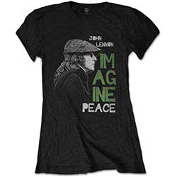 John Lennon Ladies T-Shirt: Imagine Peace