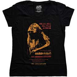 Janis Joplin Ladies T-Shirt: Madison Square Garden (Soft Hand Inks)