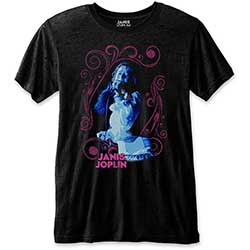 Janis Joplin Unisex T-Shirt: Floral Frame