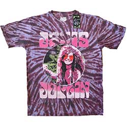 Janis Joplin Unisex T-Shirt: Pink Shades (Wash Collection)