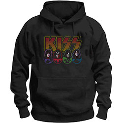 KISS Unisex Pullover Hoodie: Logo, Faces & Icons