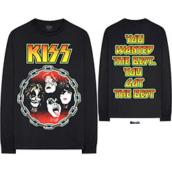 KISS Unisex Long Sleeved T-Shirt: You Wanted The Best (Back Print)