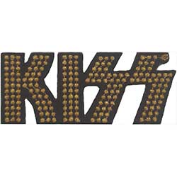 KISS Standard Woven Patch: Gold Studded Logo