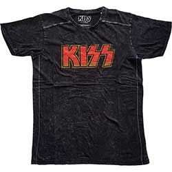 KISS Unisex T-Shirt: Classic Logo (Wash Collection)
