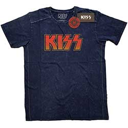 KISS Unisex T-Shirt: Classic Logo (Wash Collection)