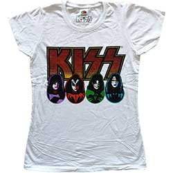 KISS Ladies T-Shirt: Logo, Faces & Icons