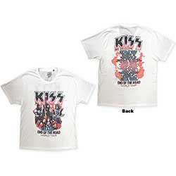 KISS Unisex T-Shirt: End Of The Road Band Playing (Back Print)