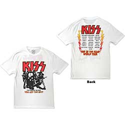 KISS Unisex T-Shirt: End Of The Road You Got The Best (Back Print)
