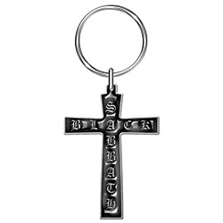 Black Sabbath Keychain: Cross (Enamel In-fill)
