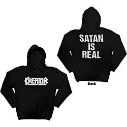 Kreator Unisex Pullover Hoodie: Satan Is Real (Back Print)