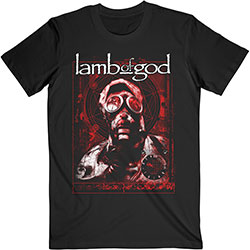 Lamb Of God Unisex T-Shirt: Gas Masks Waves