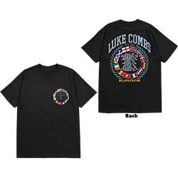 Luke Combs Unisex T-Shirt: Tour '23 Flag (Back Print & Ex-Tour)
