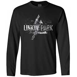 Linkin Park Unisex Long Sleeved T-Shirt: Smoke Logo
