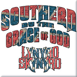 Lynyrd Skynyrd Fridge Magnet: Southern By The Grace Of God