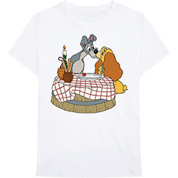 Disney Unisex T-Shirt: Lady & The Tramp - Kissing Pose