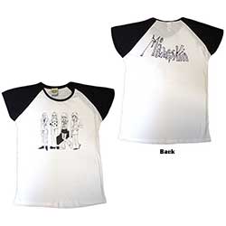 Maneskin Unisex Raglan T-Shirt: Mini Doodles (Back Print & Ex-Tour)