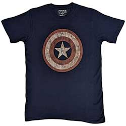 Marvel Comics Unisex T-Shirt: Captain America Embroidered Shield