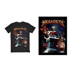 Megadeth Unisex T-Shirt: Santa Vic Chimney