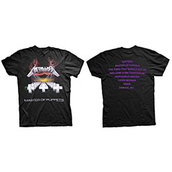 Metallica Unisex T-Shirt: Master of Puppets (Back Print)