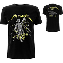 Metallica Unisex T-Shirt: And Justice For All Tracks (Back Print)